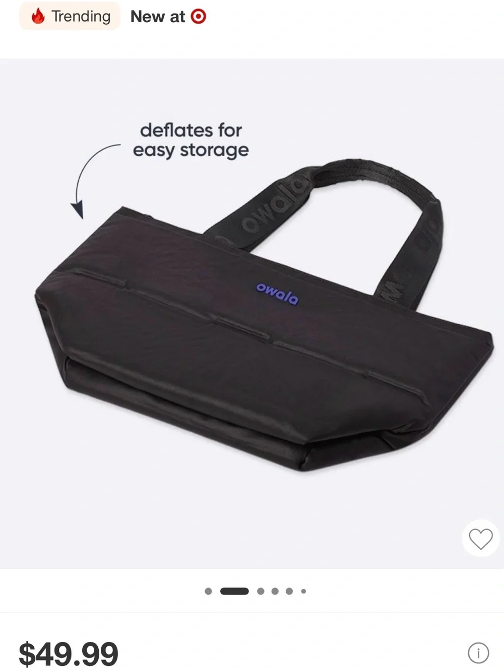 Owalo Black Tote Bag with Logo-Embroidered Strap